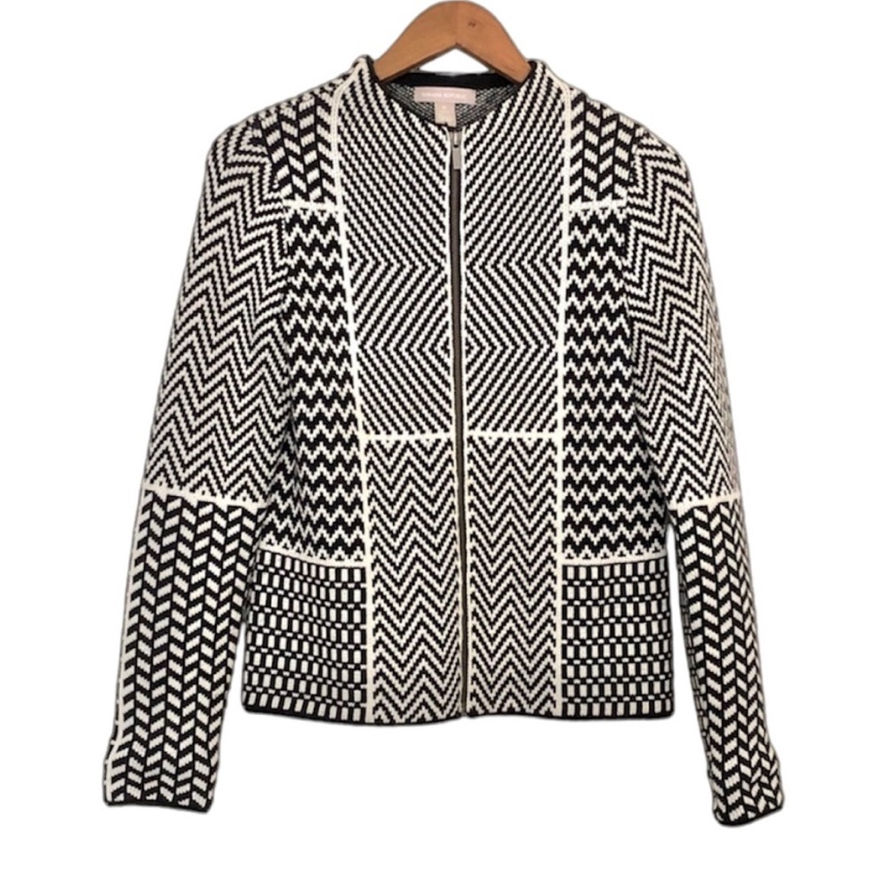 EUC Banana Republic Cashmere Blend Patchwork Jacket